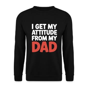 Father's Day Father Dad Gift Humor - Unisex Sweatshirt - black - Front - Alina (178cm) & Michal (187cm)