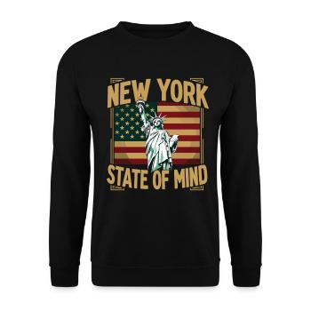 New York State of Mind Freiheitsstatue - Sweat-shirt Unisexe - noir - Devant - Alina (178cm) & Michal (187cm)