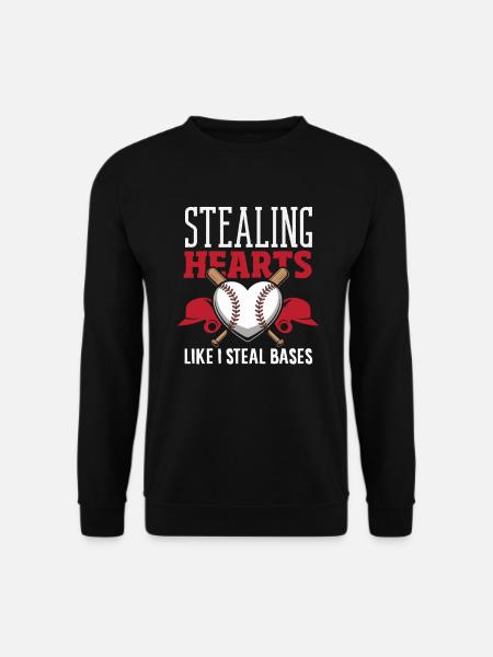 Baseball : Cœurs et vols de bases - Sweat-shirt Unisexe - noir