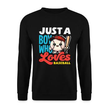 Juste un garçon qui aime le baseball enfant - Sweat-shirt Unisexe - noir - Devant - Alina (178cm) & Michal (187cm)