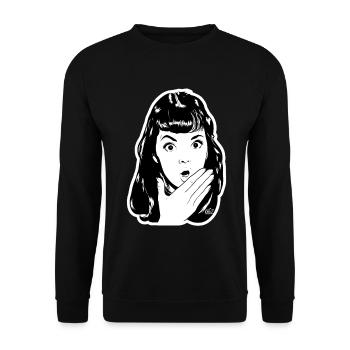 Portrait pop surpris - Sweat-shirt Unisexe - noir - Devant - Alina (178cm) & Michal (187cm)