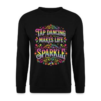 Stepptanzliebhaber Stepptanzer Tanz - Unisex Pullover - Schwarz - Vorne - Alina (178cm) & Michal (187cm)