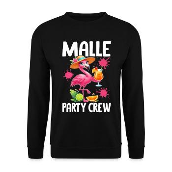 Équipe de la Malle Party Flamingo - Sweat-shirt Unisexe - noir - Devant - Alina (178cm) & Michal (187cm)