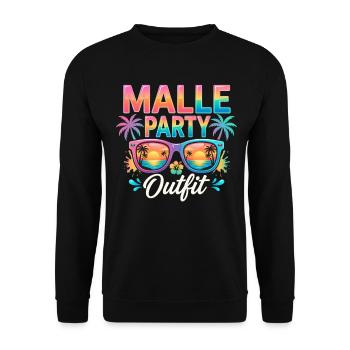 Malle Party Outfit - Unisex Sweatshirt - black - Front - Alina (178cm) & Michal (187cm)