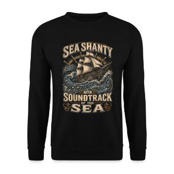 Shanty Choir Sea shanties - Unisex Sweatshirt - black - Front - Alina (178cm) & Michal (187cm)