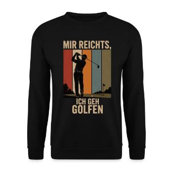 I've Had Enough I'm Going Golfing Retro Golfer Shirt - Unisex Sweatshirt - black - Front - Alina (178cm) & Michal (187cm)