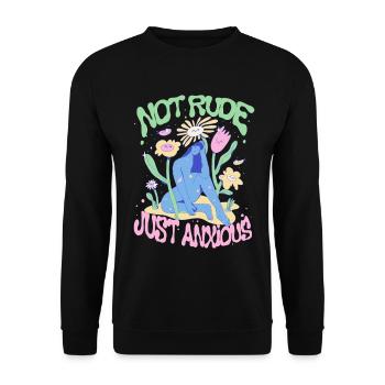 Anxiety disorder Anxiety disorders - Unisex Sweatshirt - black - Front - Alina (178cm) & Michal (187cm)