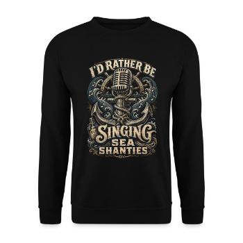 Shanty Choir Sea shanties - Unisex Sweatshirt - black - Front - Alina (178cm) & Michal (187cm)