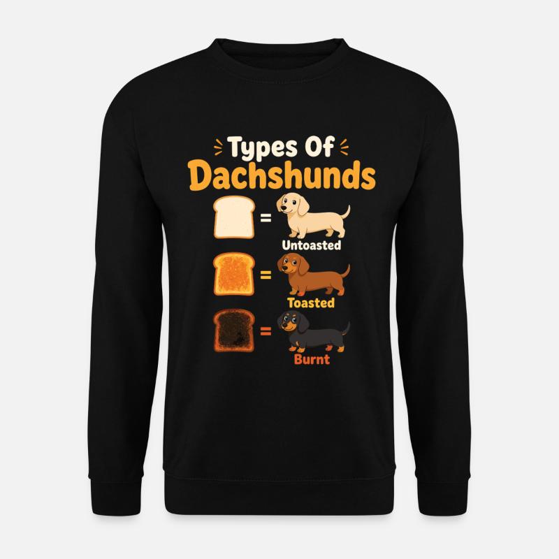 Lustige Arten von Dackelhunden - Unisex Pullover - Schwarz