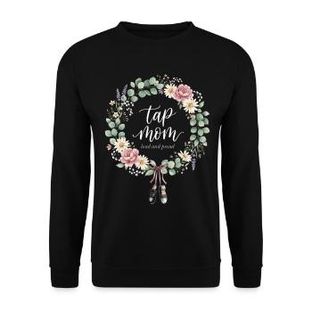 Maman de claquettes Danse claquettes Danse danse de claquettes - Sweat-shirt Unisexe - noir - Devant - Alina (178cm) & Michal (187cm)