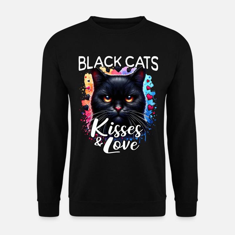 Black Cat Love - Unisex Sweatshirt - black