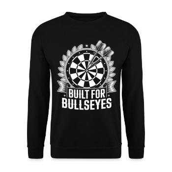 Darts design for darts players for darts fans - Unisex Sweatshirt - black - Front - Alina (178cm) & Michal (187cm)