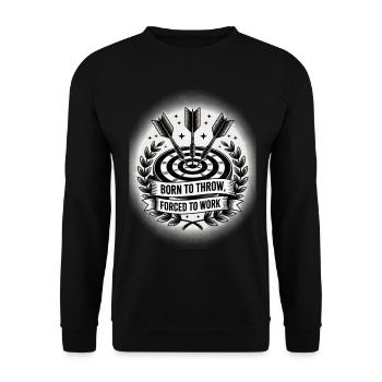 Darts design for darts players for darts fans - Unisex Sweatshirt - black - Front - Alina (178cm) & Michal (187cm)