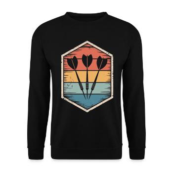 Darts design for darts players for darts fans - Unisex Sweatshirt - black - Front - Alina (178cm) & Michal (187cm)