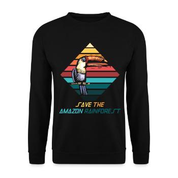 Sava – Save the rainforest - Unisex Sweatshirt - black - Front - Alina (178cm) & Michal (187cm)