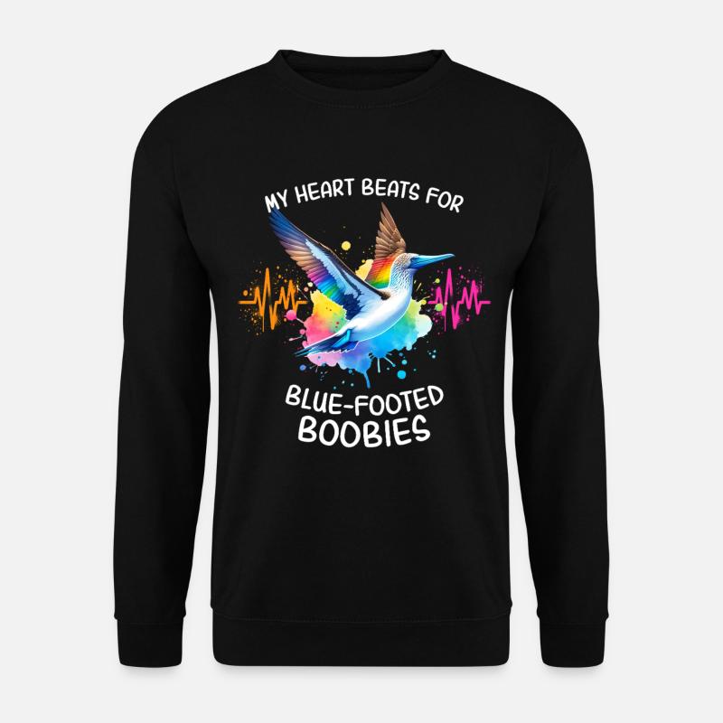 Blue-footed Booby Heartline - Unisex Sweatshirt - black