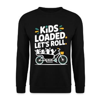 Vélo cargo Kids Loaded - Sweat-shirt Unisexe - noir - Devant - Alina (178cm) & Michal (187cm)