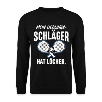 Padel Tennis Schläger - Unisex Pullover - Schwarz - Vorne - Alina (178cm) & Michal (187cm)