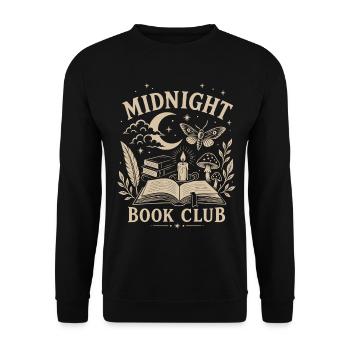 Club de lecture de minuit - Esthétique de l’Académie Sombre - Sweat-shirt Unisexe - noir - Devant - Alina (178cm) & Michal (187cm)
