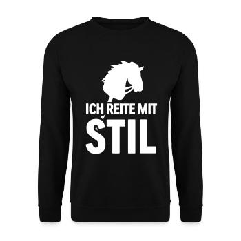 Cheval de Loisir | Rouler avec style | Sports | Don - Sweat-shirt Unisexe - noir - Devant - Alina (178cm) & Michal (187cm)