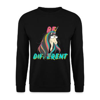 Fête de nerds de la licorne Be Different - Sweat-shirt Unisexe - noir - Devant - Alina (178cm) & Michal (187cm)