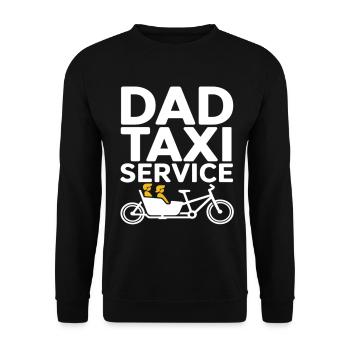 Dad Taxi Service Cargo Bike Dad - Unisex Sweatshirt - black - Front - Alina (178cm) & Michal (187cm)