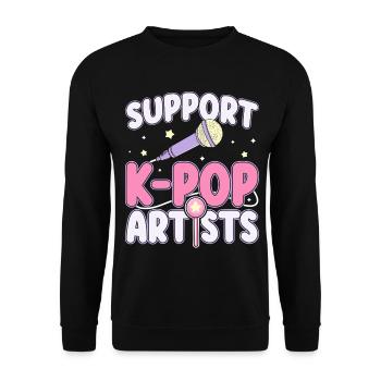 Soutenez les artistes de K-pop, les fans, les amateurs de musique - Sweat-shirt Unisexe - noir - Devant - Alina (178cm) & Michal (187cm)