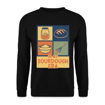 Sourdough Bread Baking Baker My Sourdough Era - Unisex Sweatshirt - black - Front - Alina (178cm) & Michal (187cm)