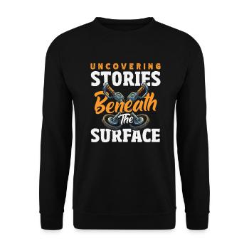 Histoires de découverte Détecteurs de métaux - Sweat-shirt Unisexe - noir - Devant - Alina (178cm) & Michal (187cm)