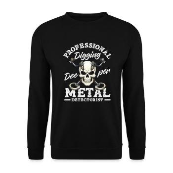Détecteur de métaux de crâne professionnel - Sweat-shirt Unisexe - noir - Devant - Alina (178cm) & Michal (187cm)