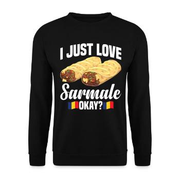 Rumänische Sarmale-Küche Snack Serbisch - Unisex Pullover - Schwarz - Vorne - Alina (178cm) & Michal (187cm)
