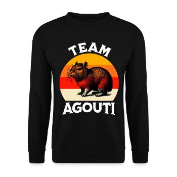 Team Aguti - Unisex Pullover - Schwarz - Vorne - Alina (178cm) & Michal (187cm)