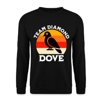 Team Diamond Pigeon - Unisex Sweatshirt - black - Front - Alina (178cm) & Michal (187cm)