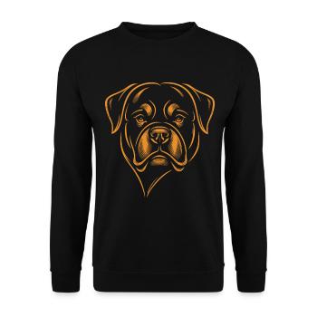 Chien Rottweiler - Sweat-shirt Unisexe - noir - Devant - Alina (178cm) & Michal (187cm)