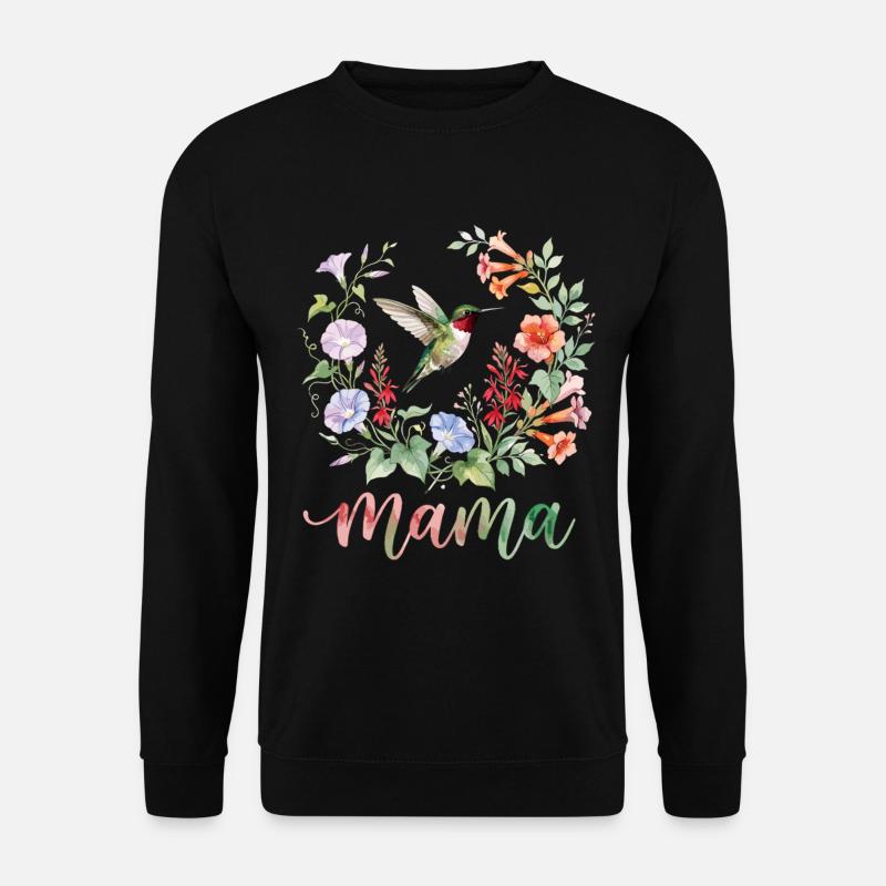 Rubinkehlige Kolibris Mama Mama - Unisex Pullover - Schwarz