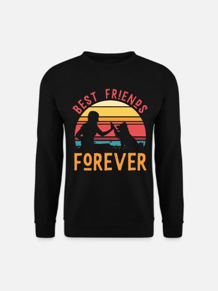 Best Friends Forever – Woman & Dog Team - Unisex Sweatshirt - black