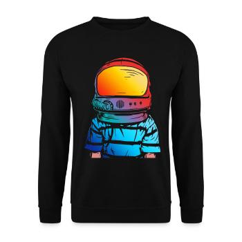 Astronaut Dream Gift for Kids - Unisex Sweatshirt - black - Front - Alina (178cm) & Michal (187cm)