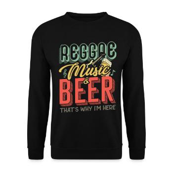 Reggae Music & Beer | Bier & Vibes - Unisex Pullover - Schwarz - Vorne - Alina (178cm) & Michal (187cm)