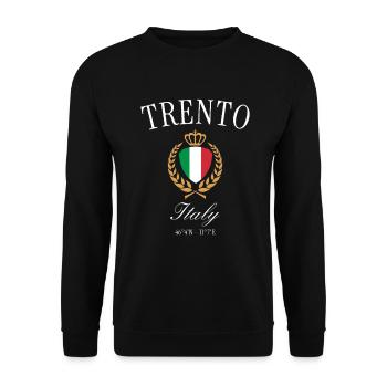 Trient Italien Wappen Krone – Reise Souvenir - Unisex Pullover - Schwarz - Vorne - Alina (178cm) & Michal (187cm)