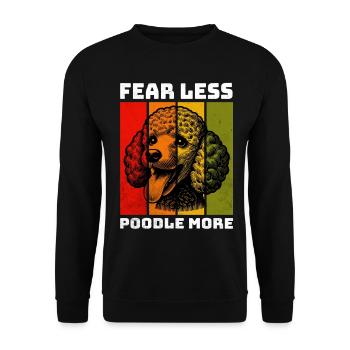 Pudel Caniche - Sweat-shirt Unisexe - noir - Devant - Alina (178cm) & Michal (187cm)