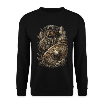 Chien viking rottweiler - Sweat-shirt Unisexe - noir - Devant - Alina (178cm) & Michal (187cm)
