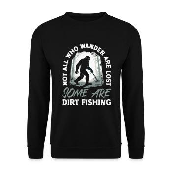 Bigfoot Probes Dirt Fishing Metal Detector - Unisex Sweatshirt - black - Front - Alina (178cm) & Michal (187cm)