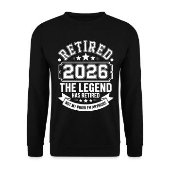 Retired 2026 Funny Retired Graphic Men Retirement - Unisex Sweatshirt - black - Front - Alina (178cm) & Michal (187cm)