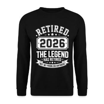 Retired 2026 Funny Retired Graphic Men Retirement - Unisex Sweatshirt - black - Front - Alina (178cm) & Michal (187cm)