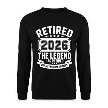 Retired 2026 Funny Retired Graphic Men Retirement - Unisex Sweatshirt - black - Front - Alina (178cm) & Michal (187cm)