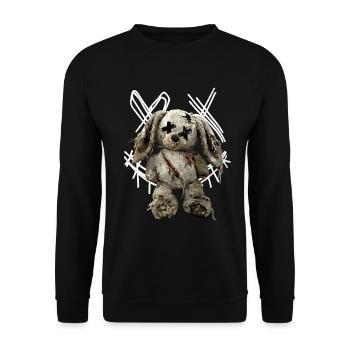 Dark Art Dark Art Glamoury Voodoo Bunny Gothique - Sweat-shirt Unisexe - noir - Devant - Alina (178cm) & Michal (187cm)