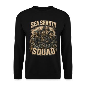 Sea Shanty Choir Sea shanties - Unisex Sweatshirt - black - Front - Alina (178cm) & Michal (187cm)
