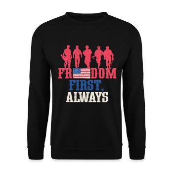 Journée des anciens combattants pour les républicains - Sweat-shirt Unisexe - noir - Devant - Alina (178cm) & Michal (187cm)