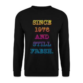 Millésime 1976 - Sweat-shirt Unisexe - noir - Devant - Alina (178cm) & Michal (187cm)