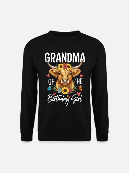 Grand-mère de la fille d’anniversaire - Sweat-shirt Unisexe - noir